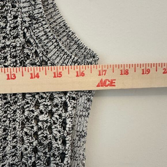 Theory Black and White Knit Sleeveless Tank Sweater Small - Picture 7 of 8